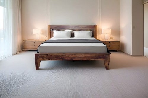 Lightro teak finish bed